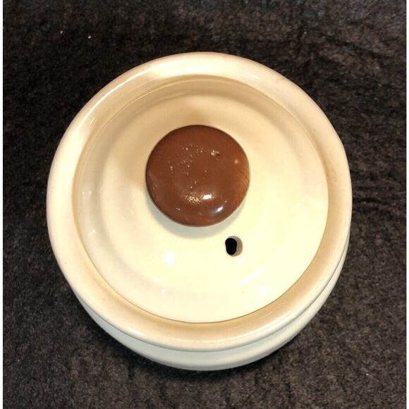 Mid Century Modern Provincial by Home Concepts Stoneware Condiment Jar With Lid - Picture 5 of 8